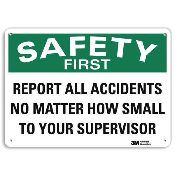 Safety Sign, 7 in Height, 10 in Width, Aluminum, Vertical Rectangle, English, U7-1234-RA_10X7
