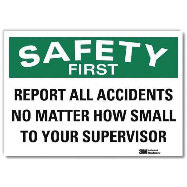 Safety Decal, 10 in H, 14 in W, Reflective Sheeting, English, U7-1234-RD_14X10