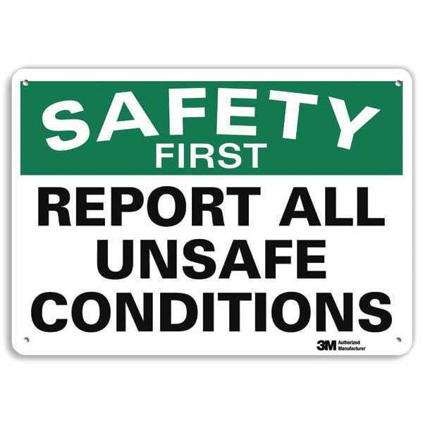 Safety Sign, 7 in Height, 10 in Width, Aluminum, Vertical Rectangle, English, U7-1237-RA_10X7