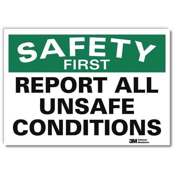 Safety Decal, 5 in H, 7 in W, Reflective Sheeting, English, U7-1237-RD_7X5
