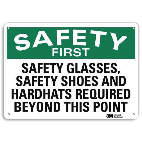 Safety Sign, 7 in Height, 10 in Width, Aluminum, Vertical Rectangle, English, U7-1242-RA_10X7
