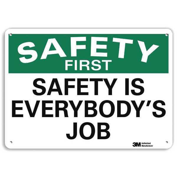 Safety Sign, 7 in Height, 10 in Width, Aluminum, Vertical Rectangle, English, U7-1243-RA_10X7