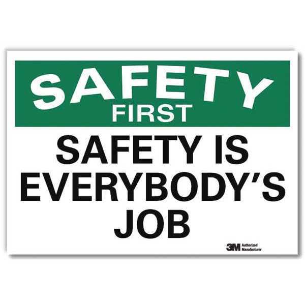 Safety Decal, 5 in H, 7 in W, Reflective Sheeting, English, U7-1243-RD_7X5