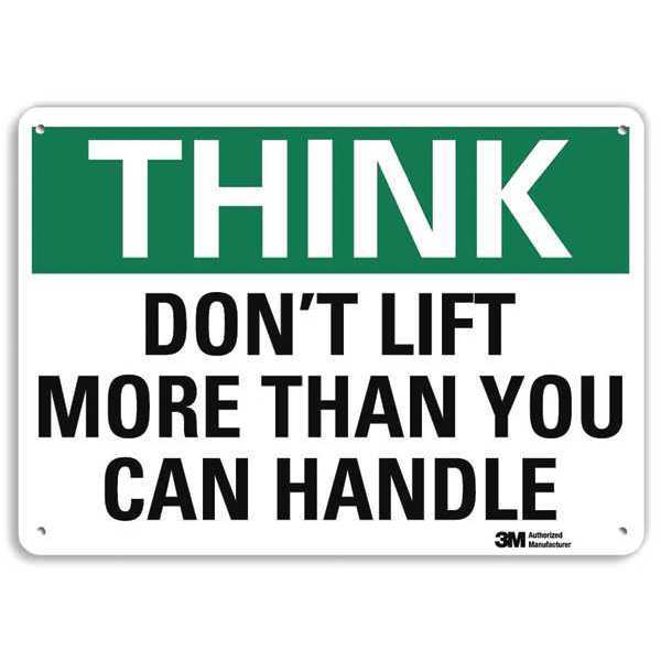 Safety Sign, 7 in Height, 10 in Width, Aluminum, Vertical Rectangle, English, U7-1293-RA_10X7