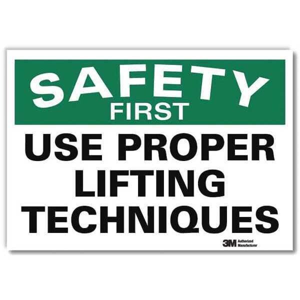 Safety Decal, 5 in H, 7 in W, Reflective Sheeting, English, U7-1261-RD_7X5