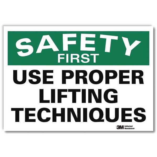 Safety Decal, 10 in H, 14 in W, Reflective Sheeting, English, U7-1261-RD_14X10
