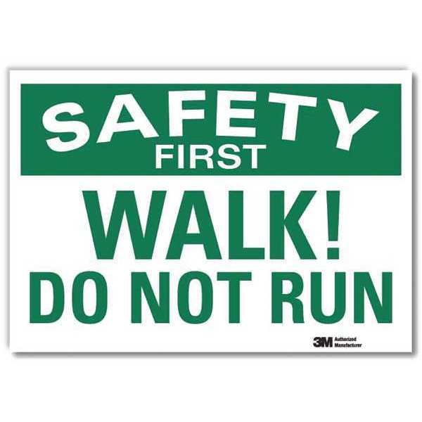 Safety Decal, 10 in H, 14 in W, Reflective Sheeting, English, U7-1263-RD_14X10