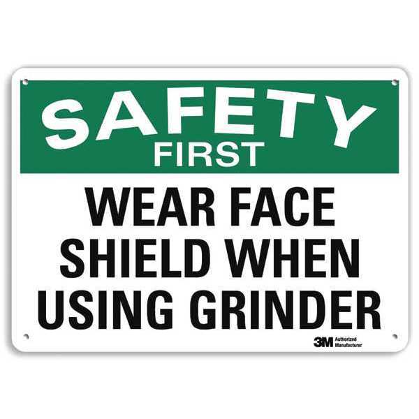 Safety Sign, Reflective Alum, 7inHx10inW