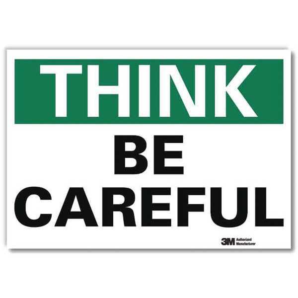 Safety Decal, 5 in H, 7 in W, Reflective Sheeting, English, U7-1282-RD_7X5