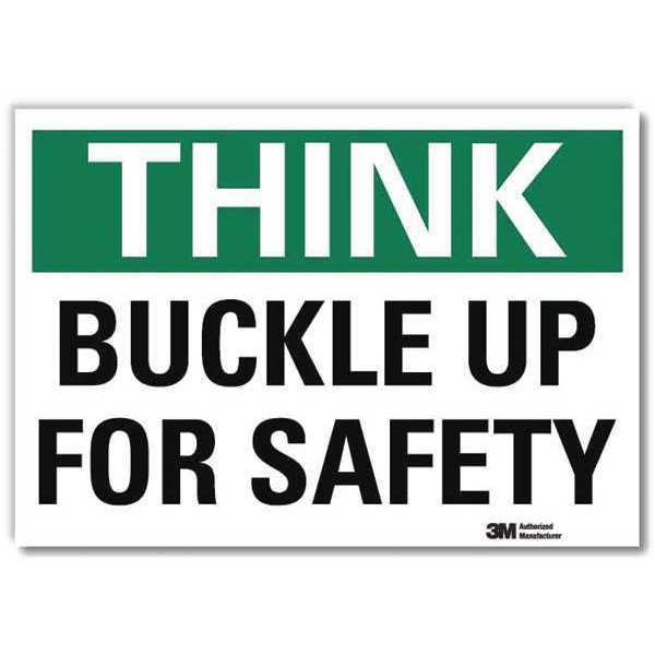 Safety Decal, 5 in H, 7 in W, Aluminum, Horizontal Rectangle, English, U7-1287-RD_7X5