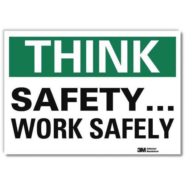 Safety Decal, 10 in H, 14 in W, Reflective Sheeting, English, U7-1339-RD_14X10