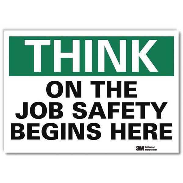 Safety Decal, 5 in H, 7 in W, Reflective Sheeting, English, U7-1306-RD_7X5