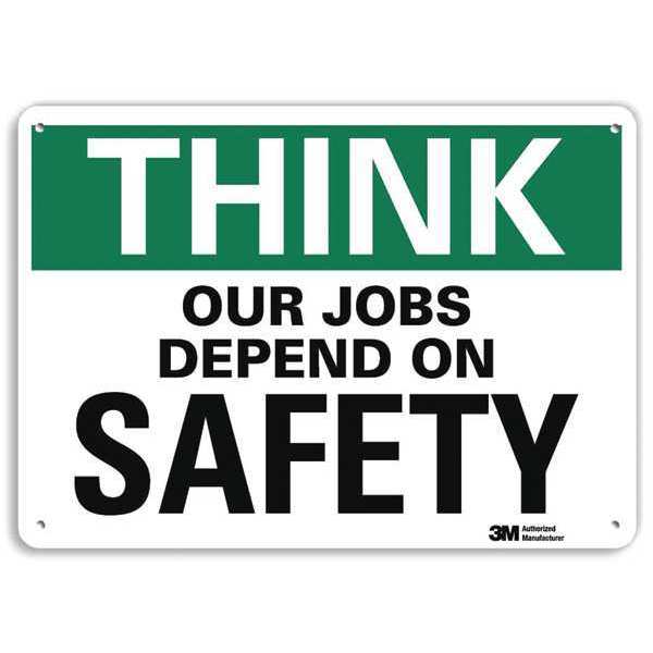 Safety Sign, 7 in Height, 10 in Width, Aluminum, Vertical Rectangle, English, U7-1309-RA_10X7