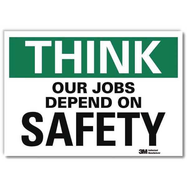 Safety Decal, 5 in H, 7 in W, Reflective Sheeting, English, U7-1309-RD_7X5