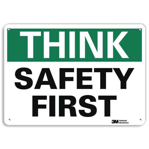 Safety Sign, 7 in Height, 10 in Width, Aluminum, Vertical Rectangle, English, U7-1330-RA_10X7