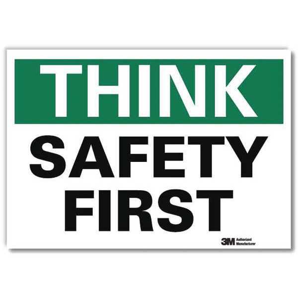 Safety Decal, 5 in H, 7 in W, Reflective Sheeting, English, U7-1330-RD_7X5