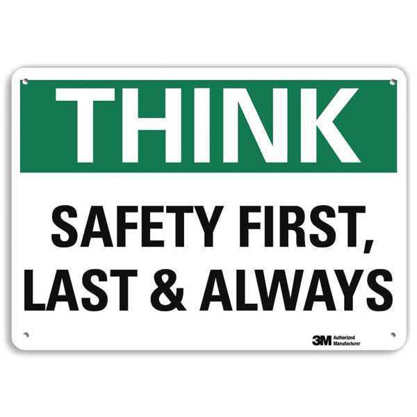 Safety Sign, 7 in Height, 10 in Width, Aluminum, Vertical Rectangle, English, U7-1332-RA_10X7