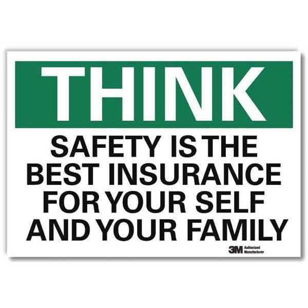 Safety Decal, 5 in H, 7 in W, Reflective Sheeting, English, U7-1334-RD_7X5