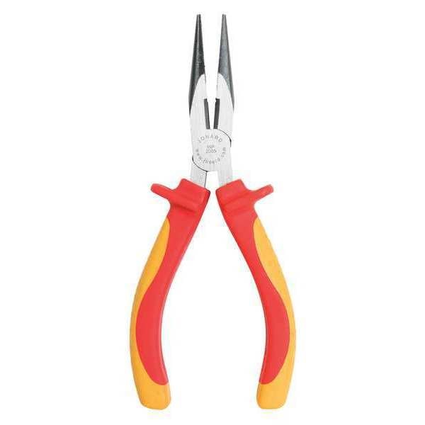 6 1/2 in Long Nose Plier, Side Cutter Cushion Grip Handle