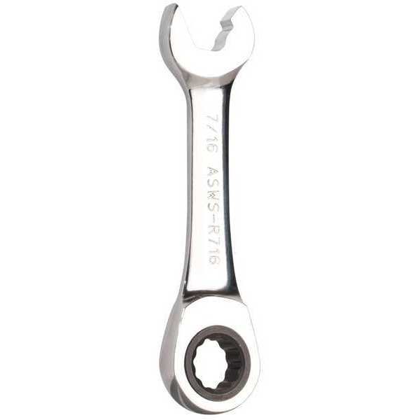 Stubby Speed Wrench, 4 in L., 7/16 in Head