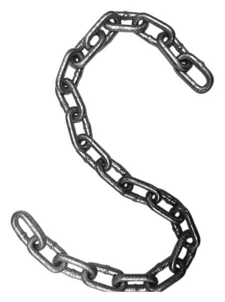 Proof Coil Chain, 1/4 in, 20 ft. L, 1300 lb