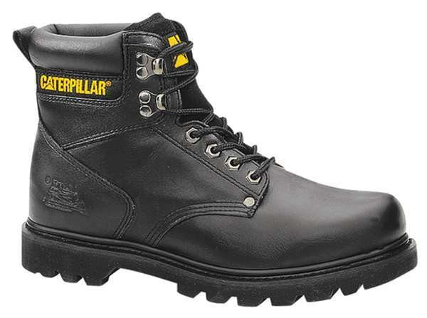 Work Boots, Plain, 8.5, W, Lace Up, Black, PR