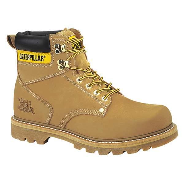 Work Boots, Plain, 8.5, W, Lace Up, Wheat, PR