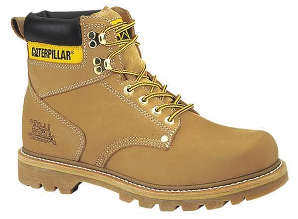 Work Boots, Plain, 9.5, W, Lace Up, Wheat, PR