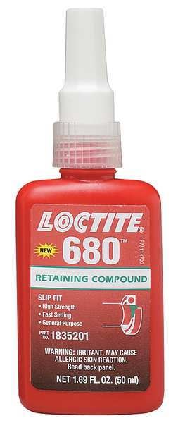 Retaining Compound, 680 Series, Green, Liquid, High Strength, 50 mL Bottle