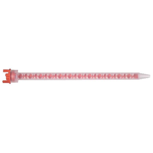 Mixing Nozzle, 11 13/64 in Length, Polyethylene 10 PK Orange