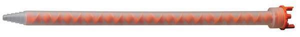 Mixing Nozzle, 11 13/64 in Length, Polyethylene 10 PK Orange