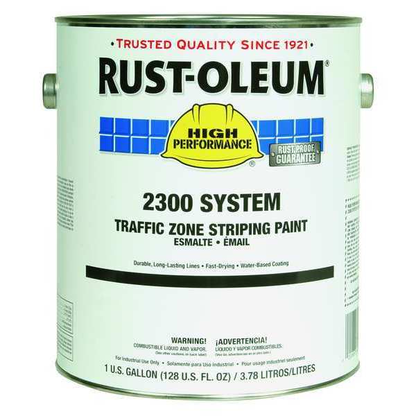 Traffic Zone Striping Paint, 1 gal., Traffic White, Water -Based