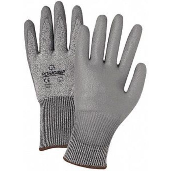 Cut Resistant Gloves, PU, XL, Gray, PK12