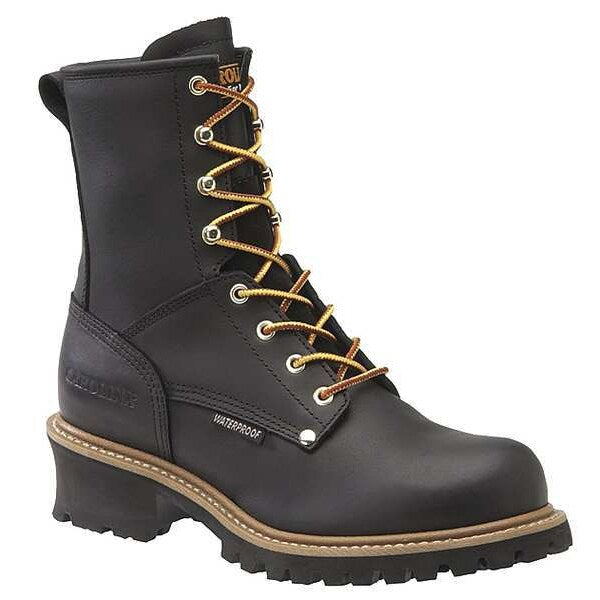 Size 9 Men's Logger Boot Steel Work Boot, Black