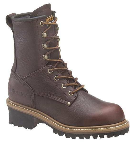 Size 6 Women's Logger Boot Steel Work Boot, Brown