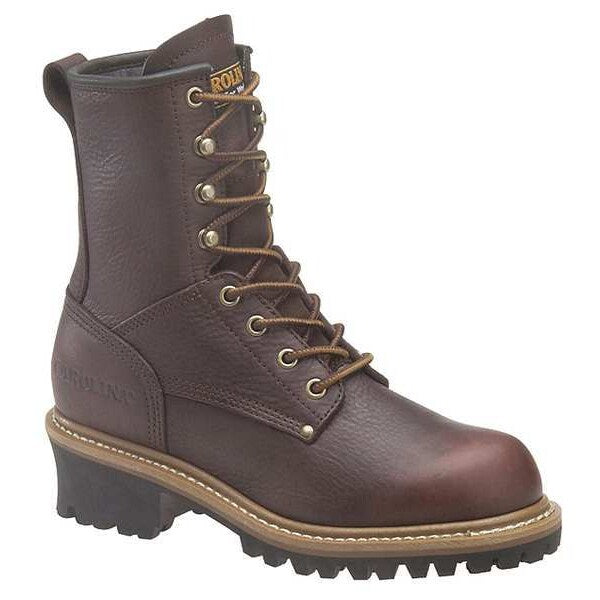 Size 5-1/2 Women's Logger Boot Steel Work Boot, Brown