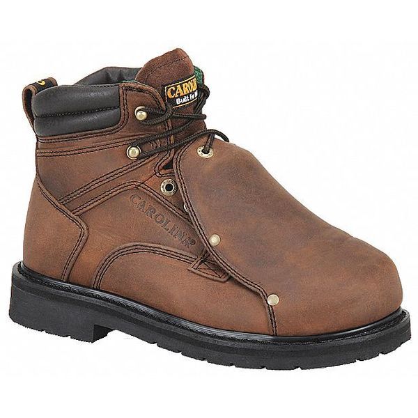 Size 12D Men's 6 in Work Boot Steel Work Boot, Brown
