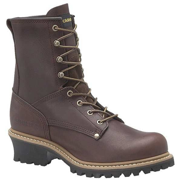 Size 14EEEE Men's Logger Boot Steel Work Boot, Brown