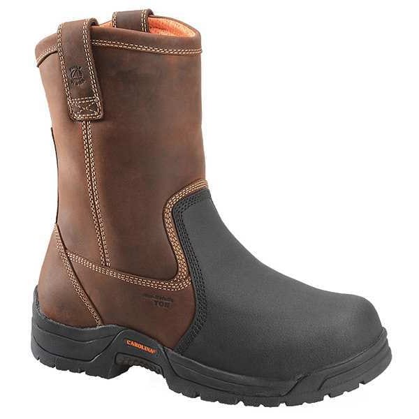 Work Boots, 9.5, EE, Rubbr Midso., 10inH, PR