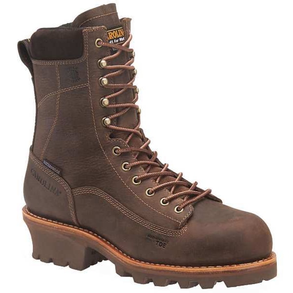 Size 10 Men's Logger Boot Composite Work Boot, Brown