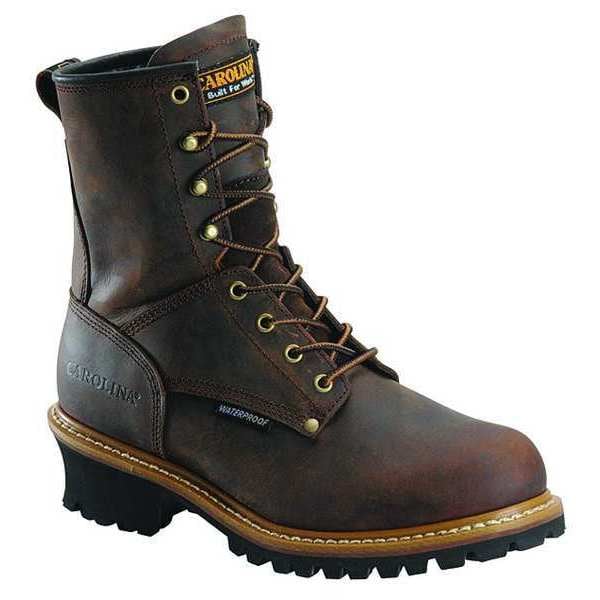 Size 10EEEE Men's Logger Boot Steel Work Boot, Brown