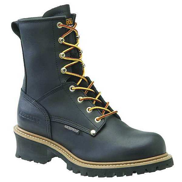 Size 12EE Men's Logger Boot Steel Work Boot, Black