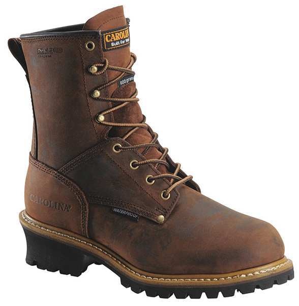 Wrk Boots, Mens, 8, D, Insulated, 8inH, Brn, PR