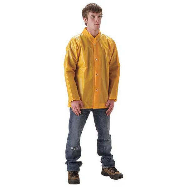 Rain Jacket, 5XL, Polyurethane/Nylon