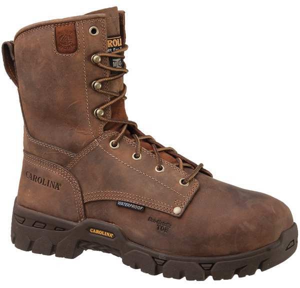 Work Boots, Mens, 12, EE, Mesh, 8inH, Brown, PR