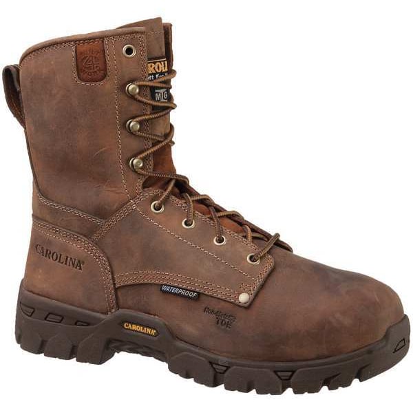Work Boots, Mens, 14, EE, Mesh, 8inH, Brown, PR