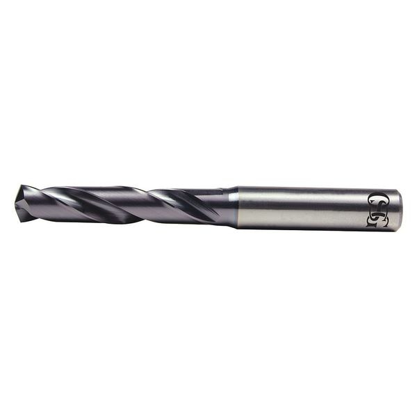 Screw Machine Drill Bit, 9/32 in Size, 140  Degrees Point Angle, Solid Carbide, TiAlN Finish