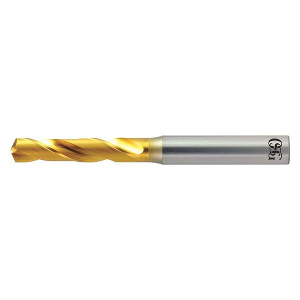 Screw Machine Drill Bit, #44 Size, 130  Degrees Point Angle, High Speed Steel, TiN Finish