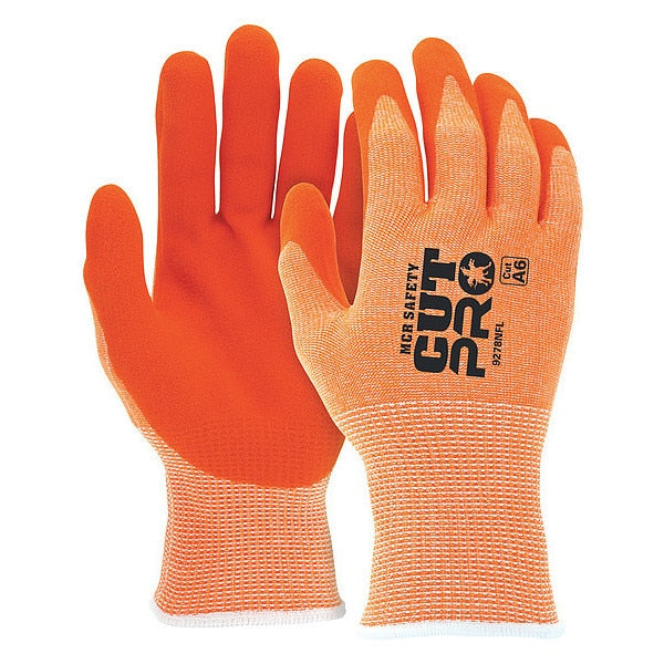 Cut-Resist Glove, Orange, S, PK12