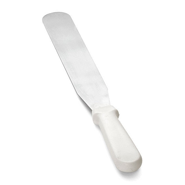 Icing Spatula, SS, Wht Plastic Handle, 10